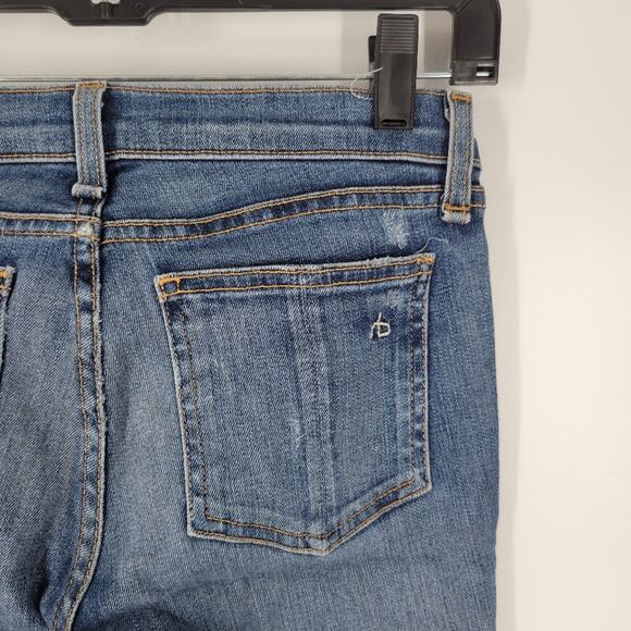 Rag & Bone Destroyed Wash Mid Rise Skinny Jeans 25 - Picture 8 of 12